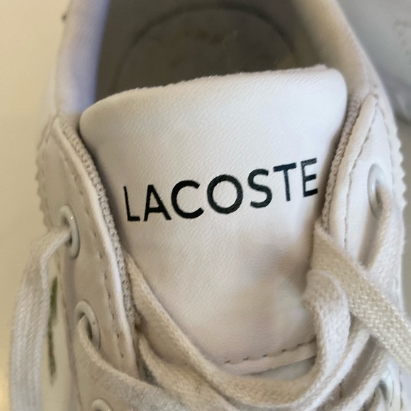Lacoste white leather trainers, Men's Size 10 - Picture 4 of 11